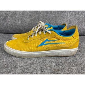 Lakai Essex Shoes Men's 10 Yellow Blue Skateboarding Low Top Lace Up